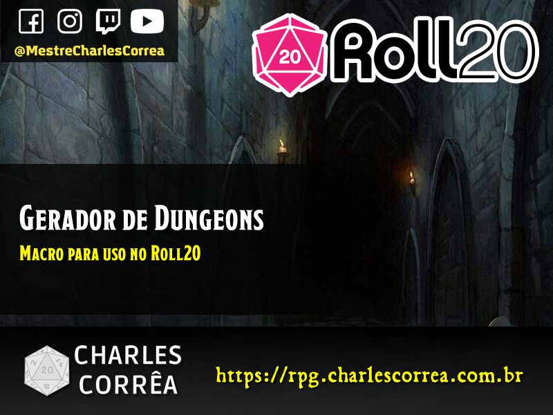 Macro pra Geração de Dungeon Aleatória no Roll20 VTT (Grátis)