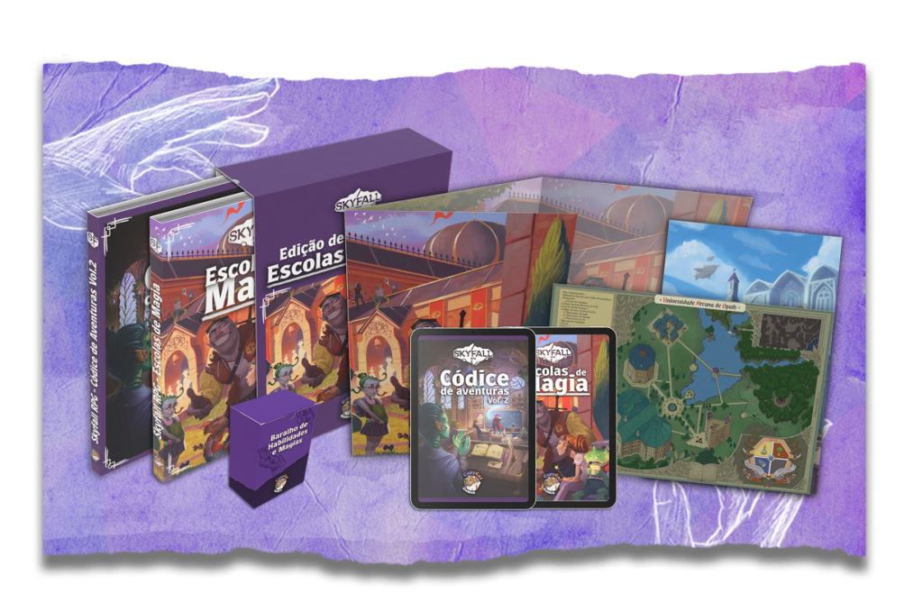 Blog - - RPG - Mestre Charles Corrêa - - Financiamento Coletivo: Skyfall RPG – Escolas de Magias (late pledge) (Talude)