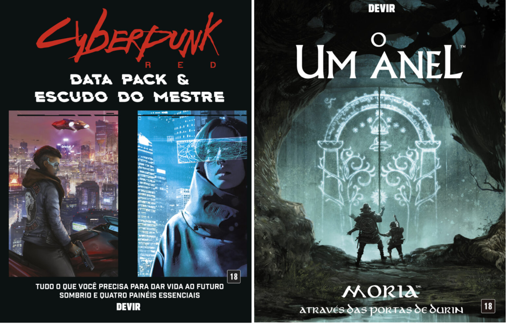 Blog - - RPG - Mestre Charles Corrêa - - Pré-Vendas da Devir: Cyberpunk Red: Data Pack e Escudo do Mestre e O um anel RPG: Moria – através das portas de Durin (Talude)
