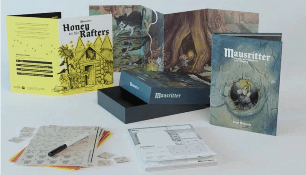 Financiamento Coletivo: Mausritter: Caixa Básica (Talude) - Dicas - RPG - Mestre Charles Corrêa - - Pegue a espada e vista os bigodes de um corajoso rato aventureiro em Mausritter. Maustitter – Um jogo de espada e magia O mundo lá fora é enorme e perigoso, e ele não vê com bons olhos um pequeno ratinho. Mas se você for muito corajoso, muito esperto e tiver um pouco de sorte, talvez ------------
Pegue a espada e vista os bigodes de um corajoso rato aventureiro em Mausritter. Maustitter – Um jogo de espada e magia O mundo lá fora é enorme e perigoso, e ele não vê com bons olhos um pequeno ratinho. Mas se você for muito corajoso, muito esperto e tiver um pouco de sorte, talvez
-------------
Post Original em: Read More | Pegue a espada e vista os bigodes de um corajoso rato aventureiro em Mausritter. Maustitter – Um jogo de espada e magia O mundo lá fora é enorme e perigoso, e ele não vê com bons olhos um pequeno ratinho. Mas se você for muito corajoso, muito esperto e tiver um pouco de sorte, talvez Financiamento Coletivo: Mausritter: Caixa Básica (Talude) - Dicas - RPG - Mestre Charles Corrêa - - Pegue a espada e vista os bigodes de um corajoso rato aventureiro em Mausritter. Maustitter – Um jogo de espada e magia O mundo lá fora é enorme e perigoso, e ele não vê com bons olhos um pequeno ratinho. Mas se você for muito corajoso, muito esperto e tiver um pouco de sorte, talvez ------------
Pegue a espada e vista os bigodes de um corajoso rato aventureiro em Mausritter. Maustitter – Um jogo de espada e magia O mundo lá fora é enorme e perigoso, e ele não vê com bons olhos um pequeno ratinho. Mas se você for muito corajoso, muito esperto e tiver um pouco de sorte, talvez
-------------
Post Original em: Read More | Pegue a espada e vista os bigodes de um corajoso rato aventureiro em Mausritter. Maustitter – Um jogo de espada e magia O mundo lá fora é enorme e perigoso, e ele não vê com bons olhos um pequeno ratinho. Mas se você for muito corajoso, muito esperto e tiver um pouco de sorte, talvez