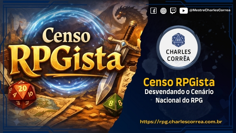 Blog - - RPG - Mestre Charles Corrêa - - Censo RPGista Brasileiro: Desvendando o Cenário Nacional do RPG!