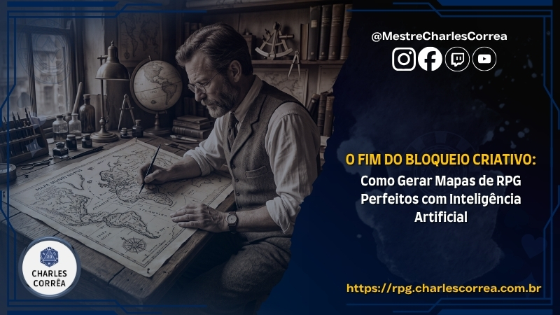 Blog - - RPG - Mestre Charles Corrêa - - O Fim do Bloqueio Criativo: Como Gerar Mapas de RPG Perfeitos com Inteligência Artificial