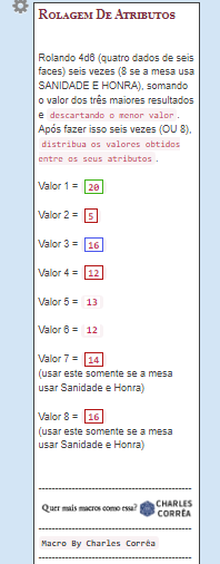 Regras para a distribuição de pontos de atributos para D&D5e, RPG - Mestre Charles Corrêa