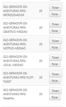 Macro geradora de aventuras RPG para o Roll20 (Grátis), RPG - Mestre Charles Corrêa