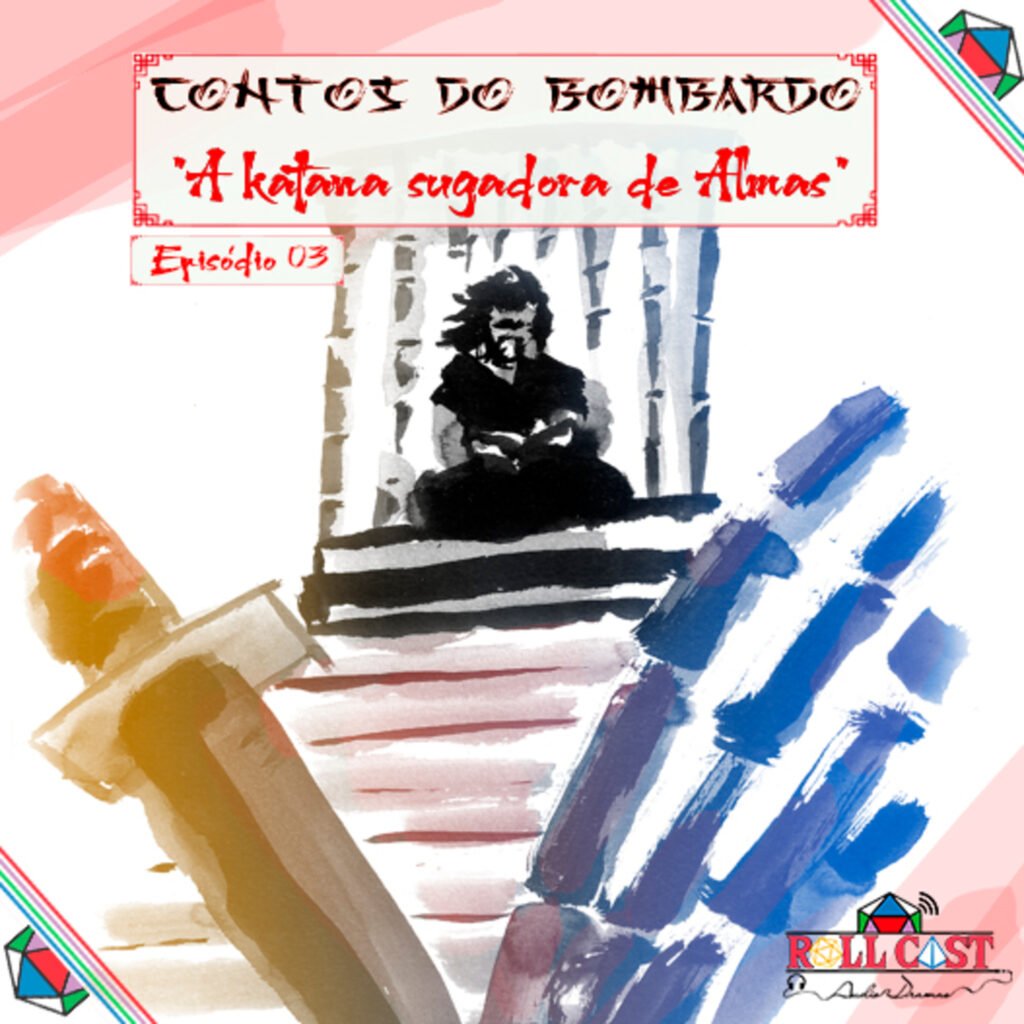 Contos Do Bombardo - A Katana Sugadora de Almas - Parte 3 (Roll Cast Rpg - Áudio Dramas) - Dicas - RPG - Mestre Charles Corrêa - - Para uma experiência completa, sempre utilize fones de ouvido! Seguindo para Tsuma, a cidade onde o jovem Tadashi será testado, o grupo resolve fazer um desvio para ajudar um Ronin a reencontrar o caminho da virtude e partir com honra. A Katana sugadora de almas é um áudio drama ambientado em Rokugan, cenário de lenda dos cinco anéis, os eventos aqui descritos misturam aquilo que é canônico com coisas que criamos. Agradecimentos especiais aos nossos padrinhos, que nos ajudam a seguir em frente;
- Advanilton Azevedo, Álvaro Castilho, Anderson Kill, Fabricio Hences, Henrique Moletta, Punta Talks podcast, Leandro Lisboa, Marina Jardim, Matheus Dollynho, Patrícia Bernardo, Renan Calça e Thiagão de Castro. Ficha Técnica
Roteiro: Marcos Souza.
Revisão: Luiz Massis.
Edição e sonorização: Luiz Massis.
Arte da capa: Álvaro Castilho. Com as vozes de:
Marcos Souza, como Bombardo.
Marina Jardim, como Aiko.
Danilo Battistini, como Tadashi.
Jefferson Stankowski, como Toshio.
Hita, como Hiroko.
Lobs, como Hanzo.
Shi, como Yoshida.
Vinicius Watzl, como Katsume.
Ritielli, como Takeshi.
Ricardo, Kenji.
Tom, como Sanzo.
Erly, como bandido chefe.
Thiagão de Castro, como passageiro.
Henrique Ferraz, como dono da caravana.
Luciana Vidal, como mulher da aldeia.
Ana Neves, como Haru.
Luiz Massis, como Ancião.
Fale conosco em contato@rollcastrpg.com ou nosso grupo aberto do Whatsapp! Nosso muito obrigado a você ouvinte que nos apoia, comenta e compartilha nossos episódios. Não deixe de nos seguir nas redes sociais e nos avaliar no iTunes, e demais agregadores, isso é o que nos motiva a seguir em frente! Siga-nos nas Redes sociais;
Twitter
Facebook
Instagram
Youtube
Todos os nossos links!
#RollcastRPG #RPG #AudioDrama #Storytelling #StorytellingBR #PodcastBR #Samurai #L5R #lendadoscincoaneis #rokugan
Para uma experiência completa, sempre utilize fones de ouvido!
Seguindo para Tsuma, a cidade onde o jovem Tadashi será testado, o grupo resolve fazer um desvio para ajudar um Ronin a reencontrar o caminho da virtude e partir com honra.
A Katana sugadora de almas é um áudio drama ambientado em Rokugan, cenário de lenda dos cinco anéis, os eventos aqui descritos misturam aquilo que é canônico com coisas que criamos.
Agradecimentos especiais aos nossos padrinhos, que nos ajudam a seguir em frente;
- Advanilton Azevedo, Álvaro Castilho, Anderson Kill, Fabricio Hences, Henrique Moletta, Punta Talks podcast, Leandro Lisboa, Marina Jardim, Matheus Dollynho, Patrícia Bernardo, Renan Calça e Thiagão de Castro.
Ficha Técnica
Roteiro: Marcos Souza.
Revisão: Luiz Massis.
Edição e sonorização: Luiz Massis.
Arte da capa: Álvaro Castilho.
Com as vozes de:
Marcos Souza, como Bombardo.
Marina Jardim, como Aiko.
Danilo Battistini, como Tadashi.
Jefferson Stankowski, como Toshio.
Hita, como Hiroko.
Lobs, como Hanzo.
Shi, como Yoshida.
Vinicius Watzl, como Katsume.
Ritielli, como Takeshi.
Ricardo, Kenji.
Tom, como Sanzo.
Erly, como bandido chefe.
Thiagão de Castro, como passageiro.
Henrique Ferraz, como dono da caravana.
Luciana Vidal, como mulher da aldeia.
Ana Neves, como Haru.
Luiz Massis, como Ancião.
Fale conosco em contato@rollcastrpg.com ou nosso grupo aberto do Whatsapp!
Nosso muito obrigado a você ouvinte que nos apoia, comenta e compartilha nossos episódios. Não deixe de nos seguir nas redes sociais e nos avaliar no iTunes, e demais agregadores, isso é o que nos motiva a seguir em frente!
Siga-nos nas Redes sociais;
Twitter
Facebook
Instagram
Youtube
Todos os nossos links!
#RollcastRPG #RPG #AudioDrama #Storytelling #StorytellingBR #PodcastBR #Samurai #L5R #lendadoscincoaneis #rokugan 