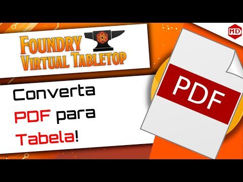Como Copiar Tabelas de PDFs para o Foundry VTT de Forma Prática! ()