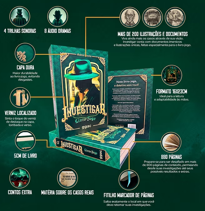 2º lote de Investigar Livro-Jogo disponível (Talude), RPG - Mestre Charles Corrêa