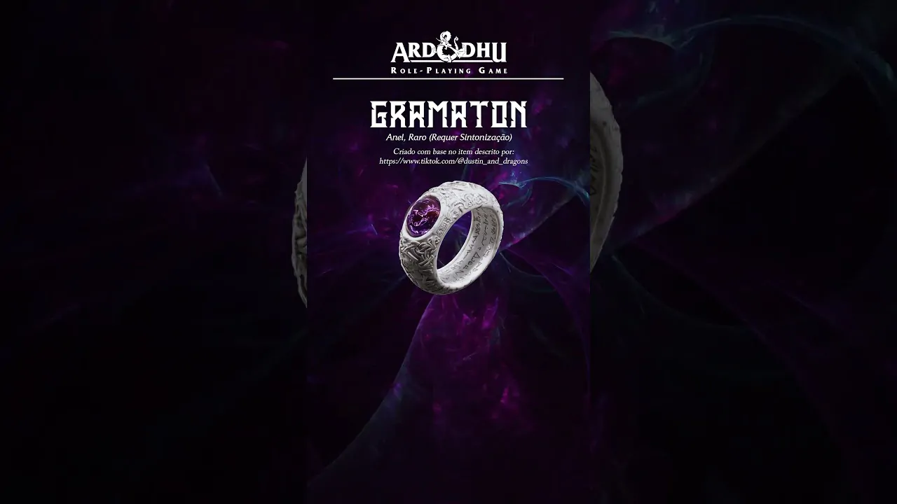 GRAMATON – ANEL MÁGICO PARA DUNGEONS & DRAGONS (E OUTROS SISTEMAS DE RPG) (noreply@youtube.com (ARDDHU // RPG))