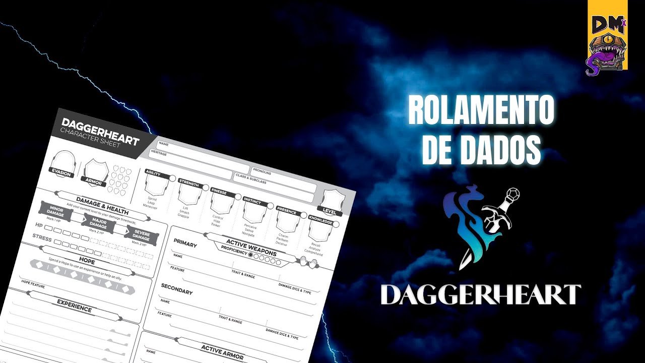 Daggerheart – Rolamento de Dados – Dados de Dualidade (noreply@youtube.com (Dano Máximo)), RPG - Mestre Charles Corrêa