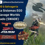 Do D20 à Selvageria Converta Sistemas D20 Para Savage Worlds Revisado (SWADE) - RPG - Role Playing Game - RPG - Mestre Charles Corrêa - Atributos, cenário de RPG, Classes, compêndio Savage Worlds, conversão de sistemas, D&D, edges, fantasia, feats, guia de conversão RPG, Horror, magias, monstros, níveis, Pathfinder, perícias, Poderes, RPG, savage worlds, SRD, Tormenta20 - Aprenda passo a passo como converter sistemas d20 como D&D, Pathfinder e Tormenta20 para Savage Worlds. O guia cobre atributos, perícias, magias, monstros e a adaptação de cenários, mostrando como preservar a essência dos personagens e mundos no estilo rápido e furioso de Savage Worlds. Do D20 à Selvageria Converta Sistemas D20 Para Savage Worlds Revisado (SWADE) - RPG - Role Playing Game - RPG - Mestre Charles Corrêa - Atributos, cenário de RPG, Classes, compêndio Savage Worlds, conversão de sistemas, D&D, edges, fantasia, feats, guia de conversão RPG, Horror, magias, monstros, níveis, Pathfinder, perícias, Poderes, RPG, savage worlds, SRD, Tormenta20 - Aprenda passo a passo como converter sistemas d20 como D&D, Pathfinder e Tormenta20 para Savage Worlds. O guia cobre atributos, perícias, magias, monstros e a adaptação de cenários, mostrando como preservar a essência dos personagens e mundos no estilo rápido e furioso de Savage Worlds.